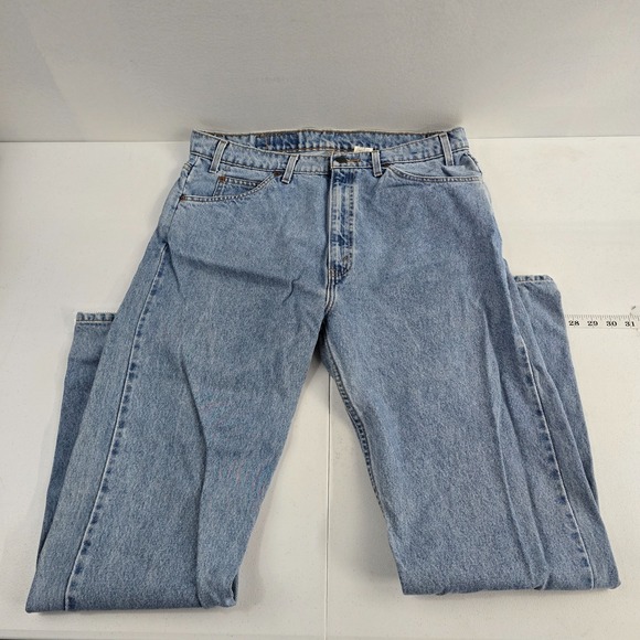 VTG Levi's orange tab mens 505 regular straight light waash 38x32 blue 6545 - Picture 1 of 11
